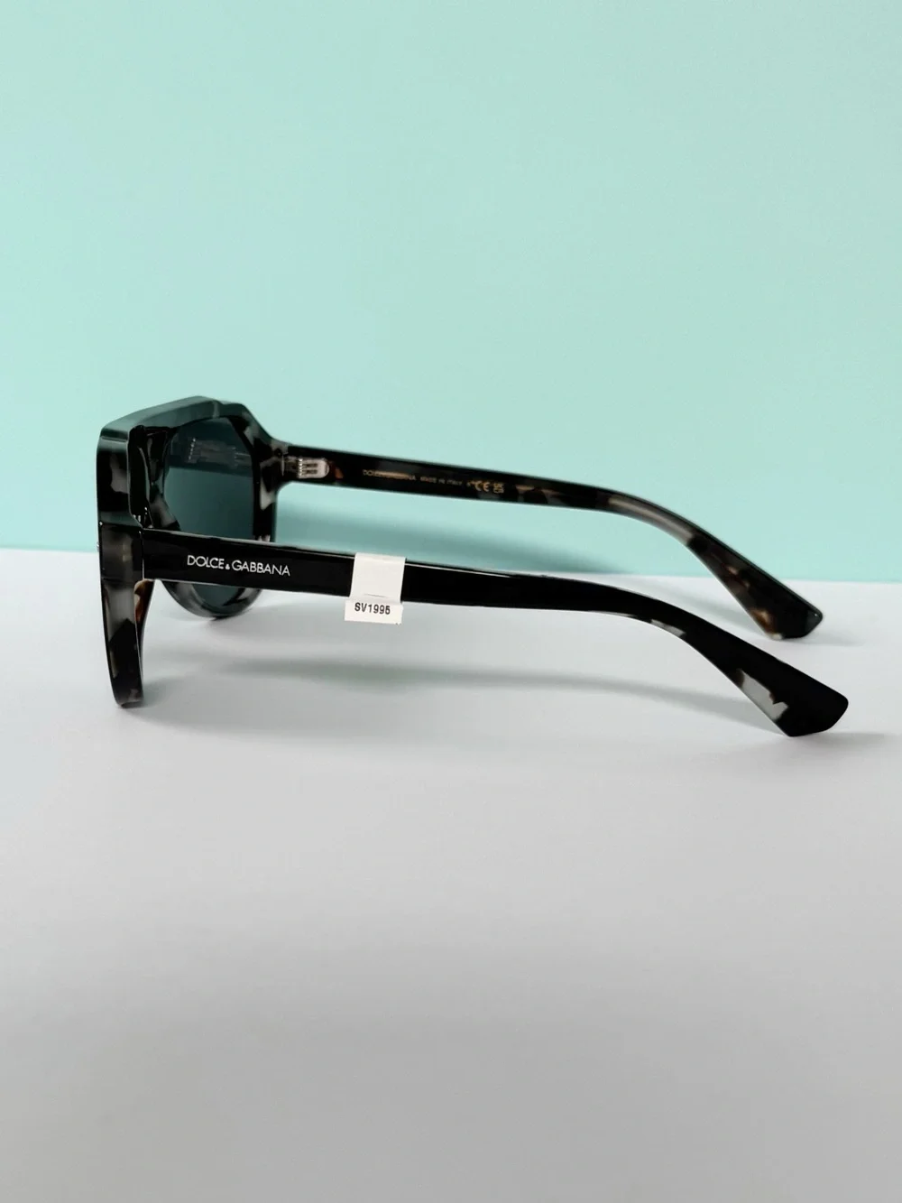 Dolce and Gabbana 4452 Black Pilot Sunglasses in Black/Grey Havana | NWT